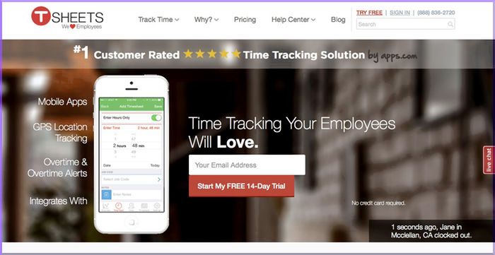 TSheets Review: Best Time and Attendance System for Businesses with a Mobile Workforce
